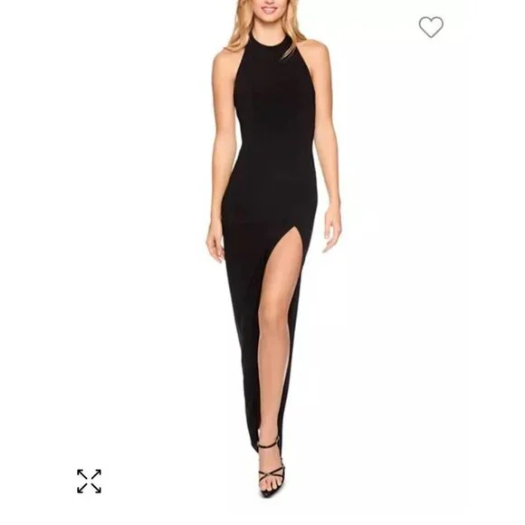 black halter dress near me Marbella. Halter-Neck Linen Midi Dress  Bali Lane